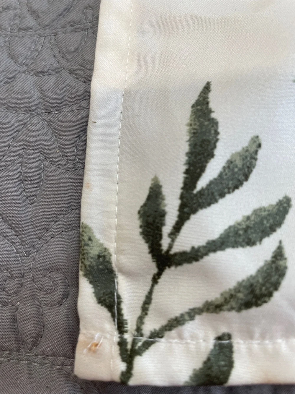 Forever 21 cream tapestry with Pink Floral and Green Lettering